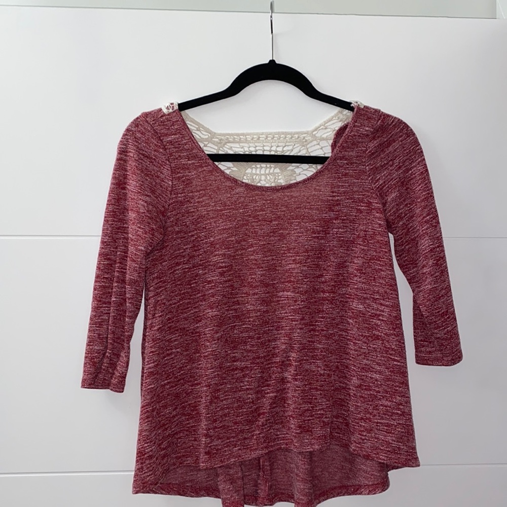 Boutique red knit top